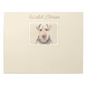 Bloc-note Peinture galloise Terrier - Cute Original Chien Ar (Devant)