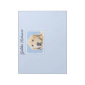 Bloc-note Peinture Golden Retriever - Joli art original chie (Tourné)