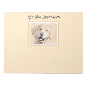 Bloc-note Peinture Golden Retriever - Joli art original chie