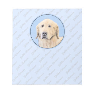 Bloc-note Peinture Golden Retriever - Joli art original chie