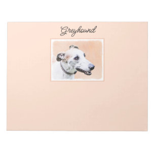 Bloc-note Peinture Greyhound - Cute Original Chien Art