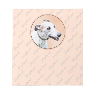 Bloc-note Peinture Greyhound - Cute Original Chien Art
