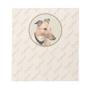 Bloc-note Peinture Greyhound - Cute Original Chien Art