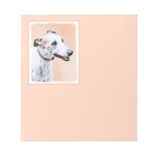 Bloc-note Peinture Greyhound - Cute Original Chien Art (Devant)