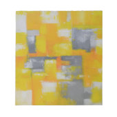 Bloc-note peinture gris jaune blanc abstrait (Devant)