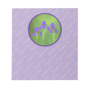Bloc-note Peinture Iris Violet - Art Fleur Originale