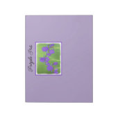 Bloc-note Peinture Iris Violet - Art Fleur Originale (Tourné)