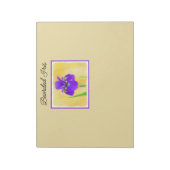 Bloc-note Peinture Iris Violet - Art Fleur Originale (Tourné)