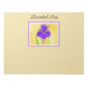 Bloc-note Peinture Iris Violet - Art Fleur Originale