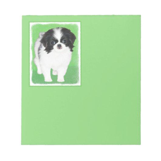 Bloc-note Peinture japonaise de chiot - Art original de chie (Devant)