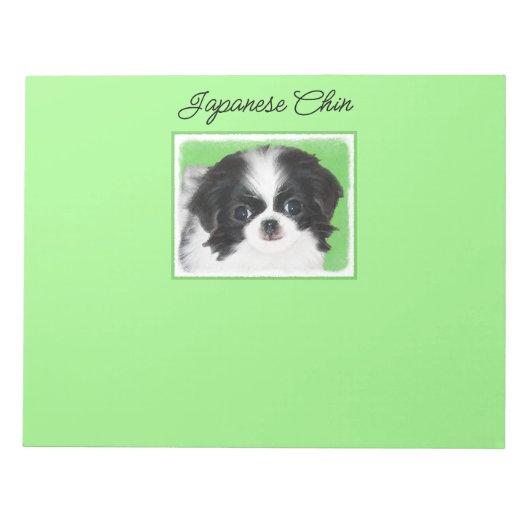 Bloc-note Peinture japonaise de chiot - Art original de chie (Devant)