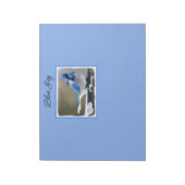 Bloc-note Peinture Jay Bleu - Art Oiseau Original (Tourné)