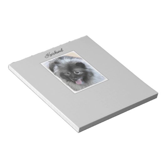 Bloc-note Peinture Keeshond Bailey - Cute Original Chien Art (Incliné)