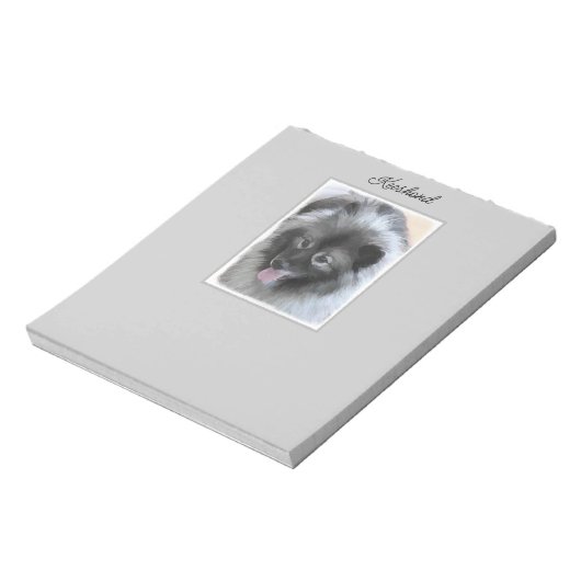 Bloc-note Peinture Keeshond Bailey - Cute Original Chien Art (Tourné)