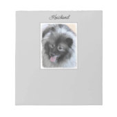 Bloc-note Peinture Keeshond Bailey - Cute Original Chien Art (Devant)