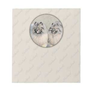 Bloc-note Peinture Keeshond Brothers - Art Chien original