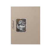 Bloc-note Peinture Keeshond Playtime - Jolie art original ch (Tourné)