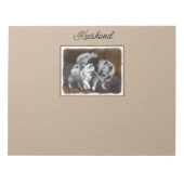 Bloc-note Peinture Keeshond Playtime - Jolie art original ch (Devant)