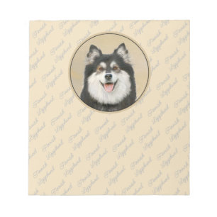 Bloc-note Peinture Lapphund Finlandaise - Joli art original
