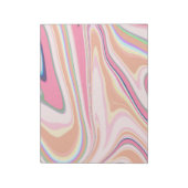 Bloc-note Peinture Liquide Retro Pink Swirl Design esthétiqu (Tourné)