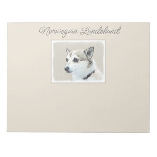 Bloc-note Peinture norvégienne Lundehund - Original Chien Ar
