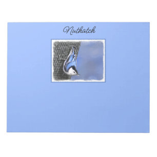 Bloc-note Peinture Nuthatch à poitrine blanche Art original