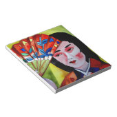 Bloc-note peinture originale d'une Geisha japonaise avec éve (Incliné)