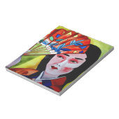 Bloc-note peinture originale d'une Geisha japonaise avec éve (Tourné)