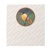 Bloc-note Peinture Oriole - Art Oiseau Original (Devant)