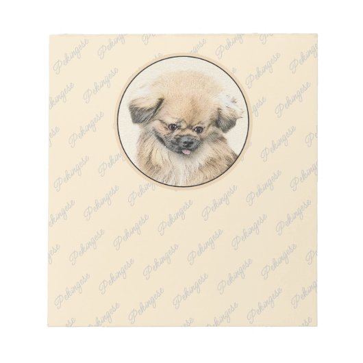 Bloc-note Peinture Pekingese - Cute Original Chien Art (Devant)
