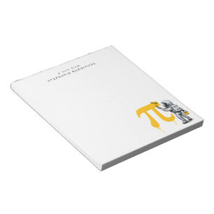 Bloc-note Peinture personnalisée d'astronaute cool Symbole P