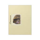 Bloc-note Peinture Poméranienne Noir et Tan Art Chien origin (Tourné)