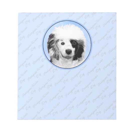 Bloc-note Peinture Portugaise de Chien d'Eau - Art original (Devant)