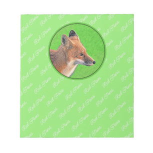 Bloc-note Peinture Red Fox - Art original de la faune