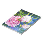 Bloc-note Peinture rose blanc | romantique floral (Tourné)
