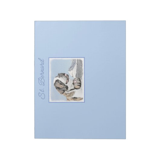 Bloc-note Peinture Saint Bernard - Cute Original Chien Art P (Tourné)