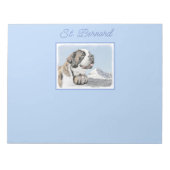 Bloc-note Peinture Saint Bernard - Cute Original Chien Art P (Devant)