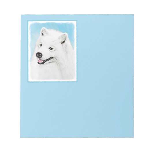 Bloc-note Peinture Samoyed - Cute Original Chien Art (Devant)