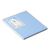 Bloc-note Peinture Samoyed Puppy - Jolie Art Original Chien (Incliné)