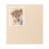 Bloc-note Peinture Shiba Inu (Rouge) - Art Chien original (Devant)