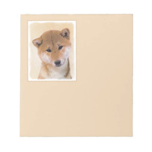 Bloc-note Peinture Shiba Inu (Rouge) - Art Chien original