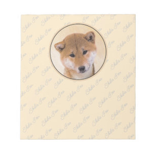 Bloc-note Peinture Shiba Inu (Rouge) - Art Chien original
