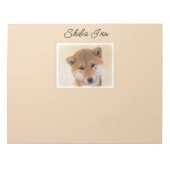 Bloc-note Peinture Shiba Inu (Rouge) - Art Chien original No (Devant)