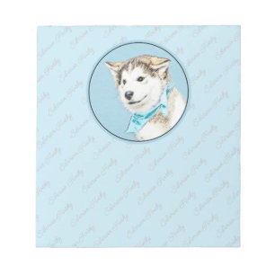 Bloc-note Peinture Sibérienne Husky Puppy - Art Chien origin
