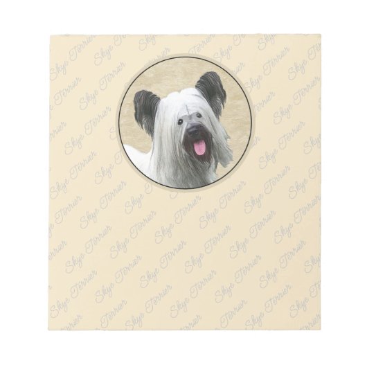 Bloc-note Peinture Skye Terrier - Cute Original Chien Art (Devant)