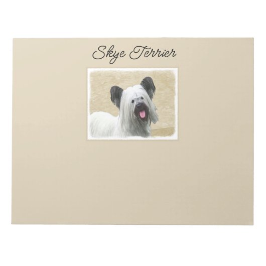 Bloc-note Peinture Skye Terrier - Jolie note d'art originale (Devant)