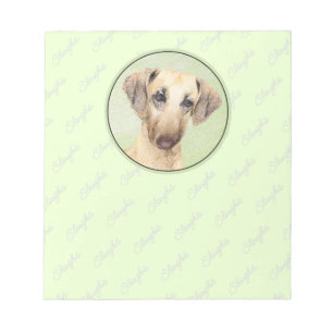 Bloc-note Peinture Sloughis - Joli art original pour chien
