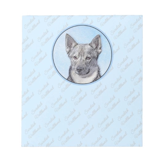 Bloc-note Peinture Suédoise Vallhund - Cute Original Chien A (Devant)