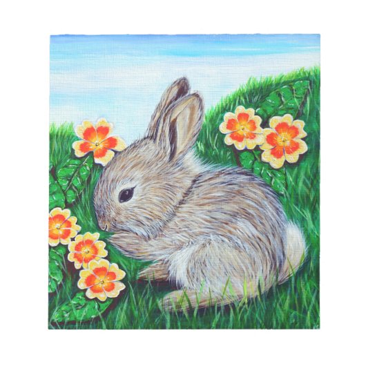 Bloc-note Peinture sur lapin au printemps (Devant)