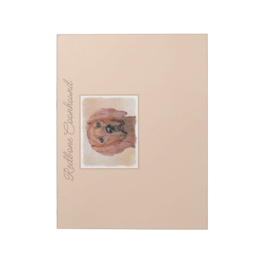 Bloc-note Peinture sur pilon rouge - jolie art original chie (Tourné)